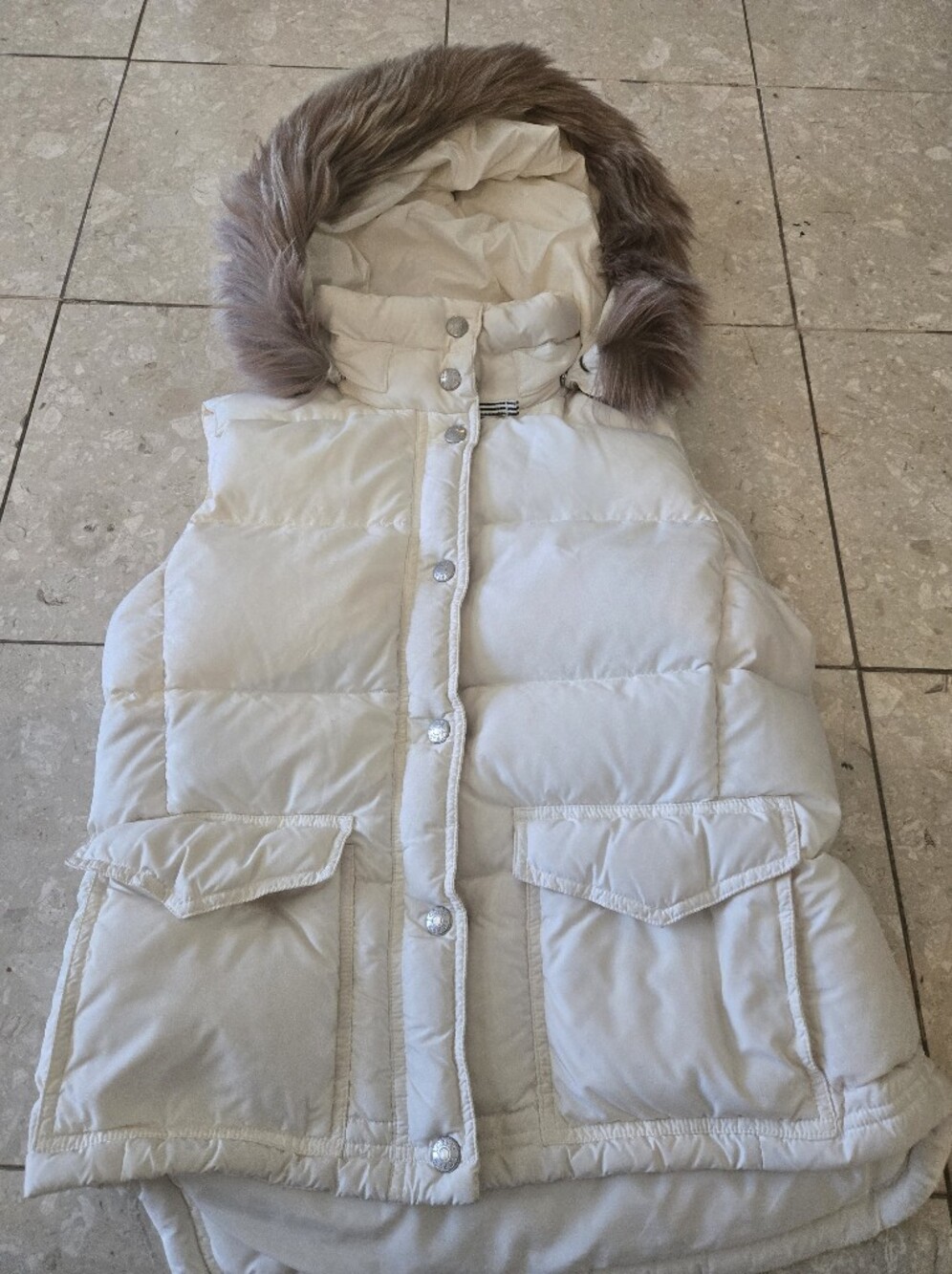 Women's JCrew Puffer Vest With Removable Hood - Small J. Crew